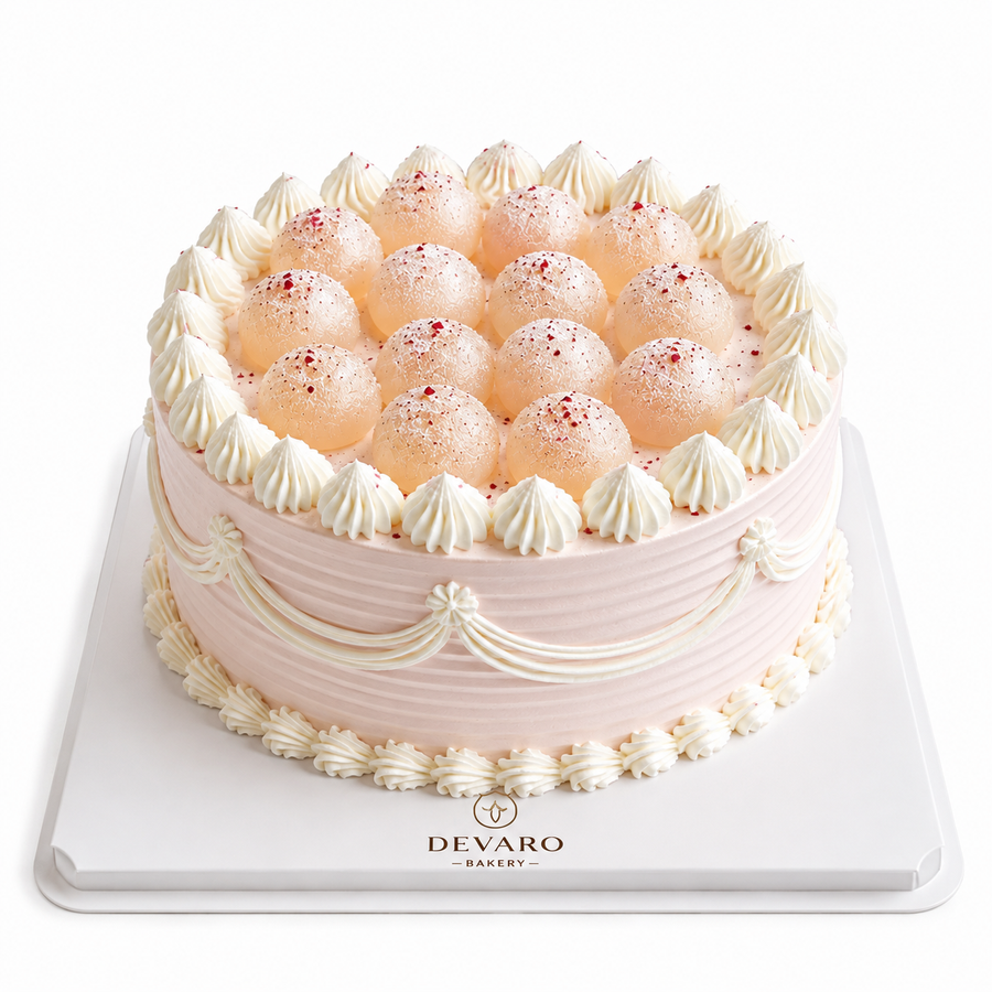 Rose Lychee Pearl Celebration Cake