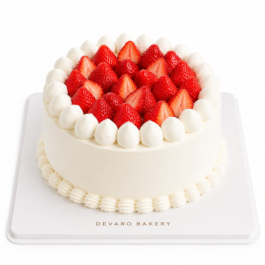 Fresh Strawberry Cream Celebration Cake